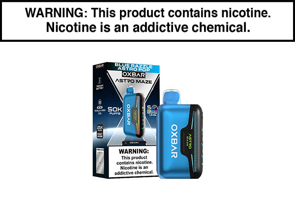 OXBAR ASTRO MAZE 50K DISPOSABLE VAPE Blue Razzle Astro Pop