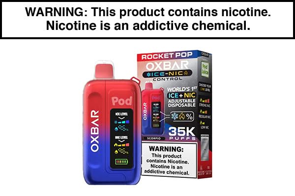 OXBAR ICE-NIC 35K DISPOSABLE VAPE POD JUICE EDITION OXBAR ICE-NIC 35K DISPOSABLE VAPE POD JUICE EDITION