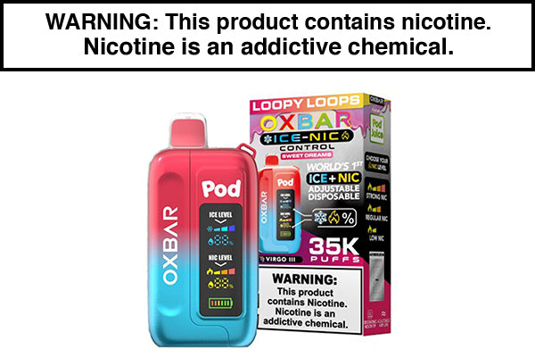 OXBAR ICE-NIC 35K DISPOSABLE VAPE POD JUICE EDITION Loopy Loops