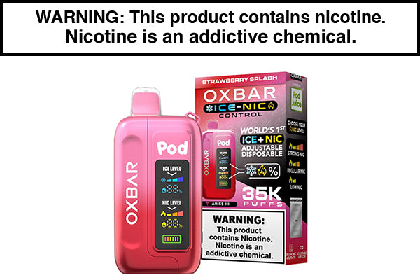 OXBAR ICE-NIC 35K DISPOSABLE VAPE POD JUICE EDITION Strawberry Splash