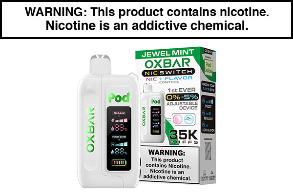 OXBAR X POD JUICE NIC SWITCH 35K DISPOSABLE VAPE Jewel Mint