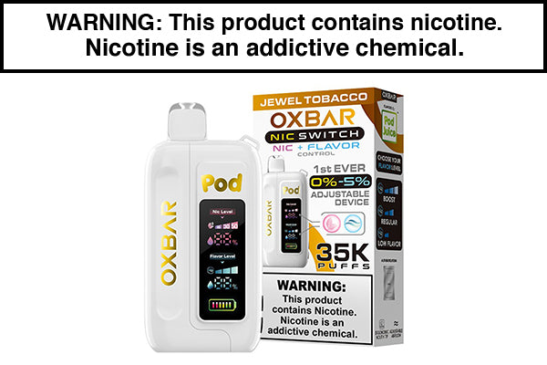 OXBAR X POD JUICE NIC SWITCH 35K DISPOSABLE VAPE Jewel Tobacco