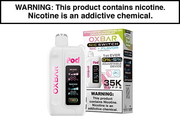 OXBAR X POD JUICE NIC SWITCH 35K DISPOSABLE VAPE OXBAR X POD JUICE NIC SWITCH 35K DISPOSABLE VAPE