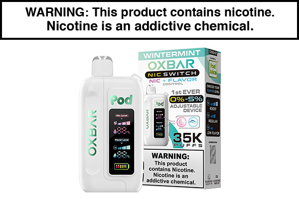 OXBAR X POD JUICE NIC SWITCH 35K DISPOSABLE VAPE Wintermint