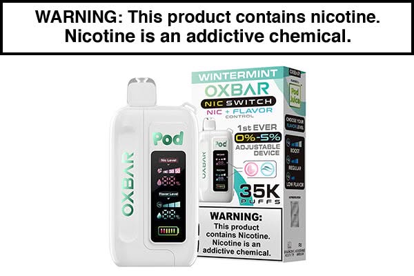 OXBAR X POD JUICE NIC SWITCH 35K DISPOSABLE VAPE OXBAR X POD JUICE NIC SWITCH 35K DISPOSABLE VAPE