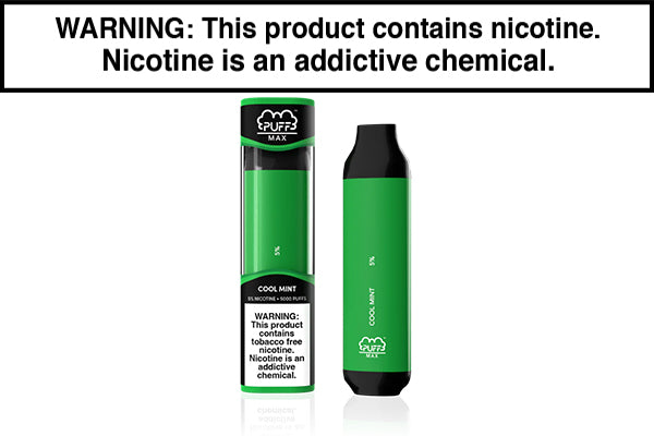 PUFF BAR PUFF MAX DISPOSABLE VAPE - 5000 PUFFS Cool Mint