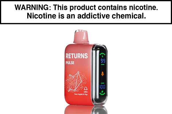 PULSE RETURNS 15K DISPOSABLE VAPE - 15,000 PUFFS Sour Apple B-Pop