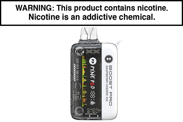 PYNE POD BOOST PRO 20K DISPOSABLE VAPE - 20,000 PUFFS Raspberry Cherry Ice