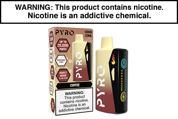 PYRO BOOST DISPOSABLE VAPE - 25000 PUFFS Coffee