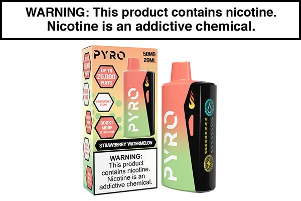 PYRO BOOST DISPOSABLE VAPE - 25000 PUFFS PYRO BOOST DISPOSABLE VAPE - 25000 PUFFS