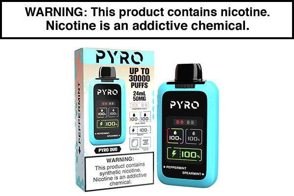 PYRO DUO 30K PUFF DISPOSABLE VAPE Peppermint Spearmint