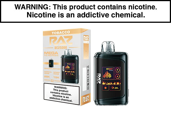 RAZ DC25000 DISPSOABLE VAPE - 25,000 Puffs Tobacco