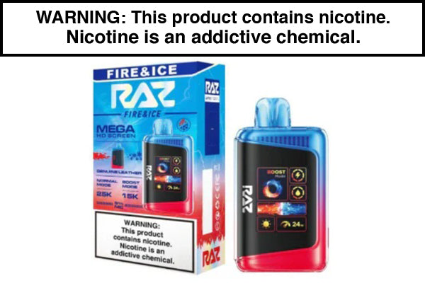 RAZ DC25000 DISPOSABLE VAPE - 25,000 Puffs Fire & Ice