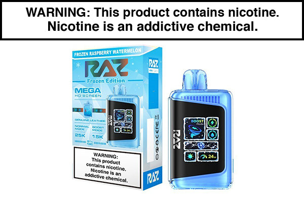 RAZ DC25000 DISPSOABLE VAPE - 25,000 Puffs Frozen Raspberry Watermelon