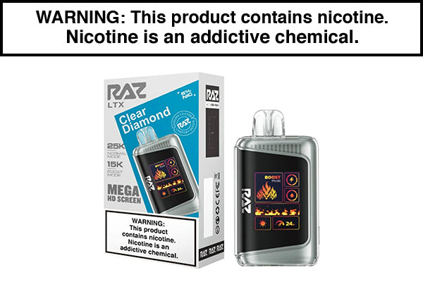 RAZ LTX 25K DISPOSABLE VAPE - 25,000 PUFFS Clear Diamond