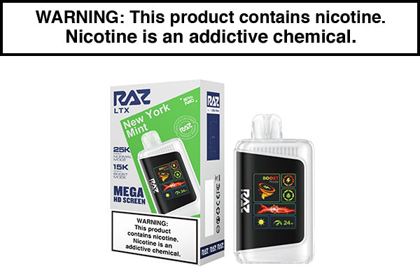 RAZ LTX 25K DISPOSABLE VAPE - 25,000 PUFFS New York Mint