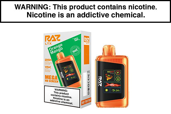 RAZ LTX 25K DISPOSABLE VAPE - 25,000 PUFFS Orange Mango