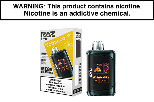 RAZ LTX 25K DISPOSABLE VAPE - 25,000 PUFFS Tobacco