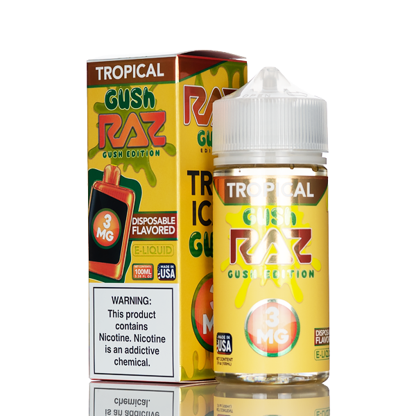 Pod Juice X RAZ E-Liquid - Tropical Gush - 100mL | Made In The USA - Vape Juice