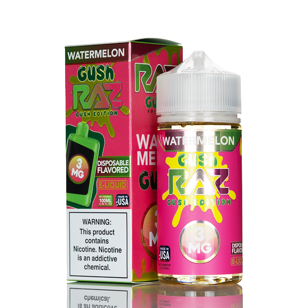 Pod Juice X RAZ E-Liquid - Watermelon Gush - 100mL | Made In The USA - Vape Juice