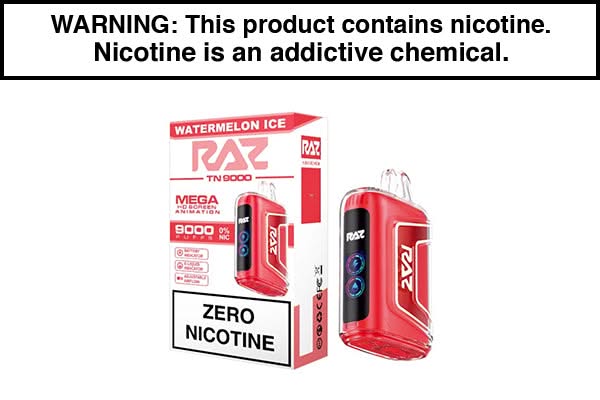 RAZ TN9000 Zero Disposable Vape 9000 Puffs - $12.49 RAZ TN9000 Zero Disposable Vape 9000 Puffs - $12.49