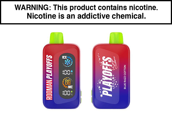 RODMAN PLAYOFFS DISPOSABLE VAPE - 50,000 PUFFS Blue Razz Cotton