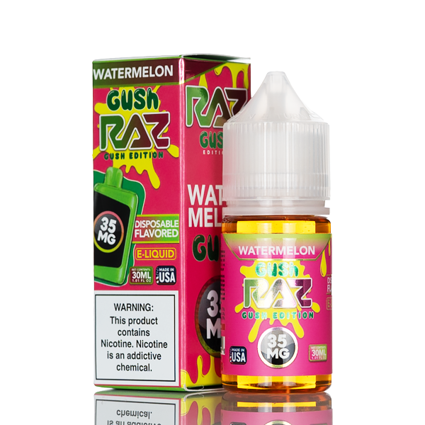 Pod Juice X RAZ Salt Nic - Watermelon Gush - 30mL | Made In The USA - Vape Juice