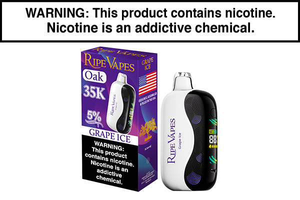 RIPE VAPES OAK 35K DISPOSABLE - 35,000 PUFFS Grape Ice