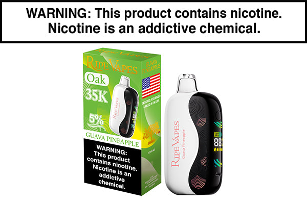RIPE VAPES OAK 35K DISPOSABLE - 35,000 PUFFS Guava Pineapple