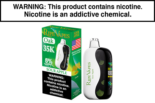 RIPE VAPES OAK 35K DISPOSABLE - 35,000 PUFFS Sour Apple