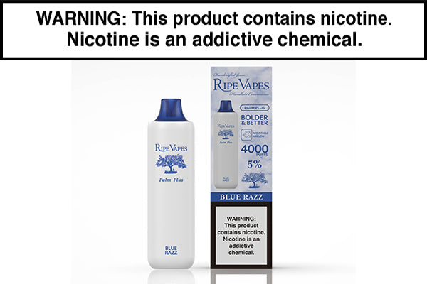 RIPE VAPES PALM PLUS DISPOSABLE VAPE - 4000 PUFFS Blue Razz