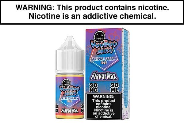 triple berry ice vape juice TRIPLE BERRY ICE BY VOODOO JUICE FLAVORMAX SALTS 30ML