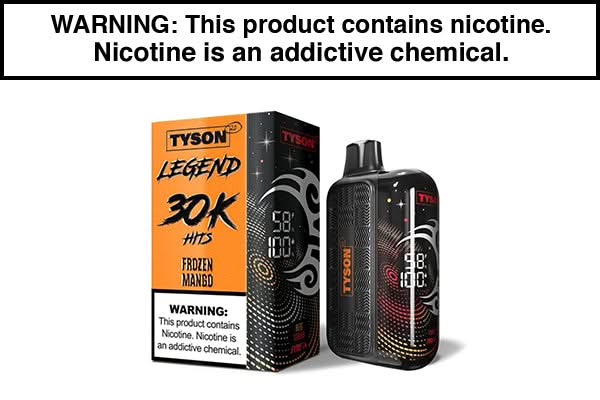 TYSON 2.0 LEGEND 30K DISPOSABLE VAPE - $16.49 TYSON 2.0 LEGEND 30K DISPOSABLE VAPE - $16.49