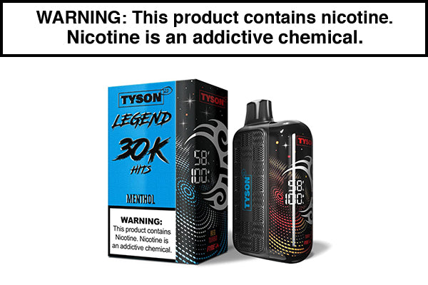 TYSON 2.0 LEGEND 30K DISPOSABLE VAPE - 30,000 PUFFS Menthol