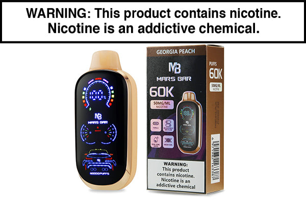 VRK MARS BAR 60K DISPOSABLE VAPE - 60,000 PUFFS Georgia Peach