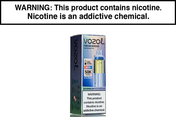 VOZOL MEGA 50K DISPOSABLE VAPE POD Watermelon Razz Rancher