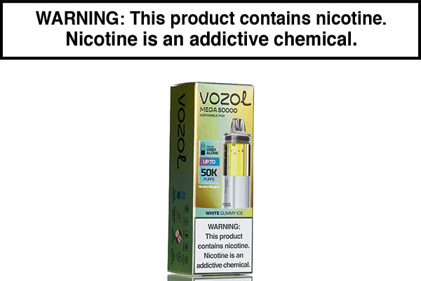 VOZOL MEGA 50K DISPOSABLE VAPE POD White Gummy Ice