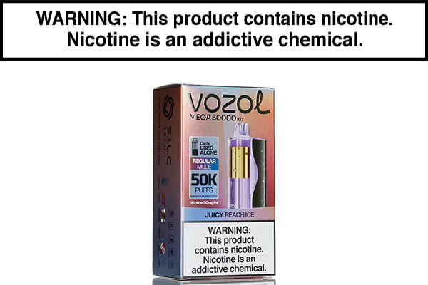 VOZOL MEGA 50K DISPOSABLE VAPE - 50,000 PUFFS Juicy Peach Ice