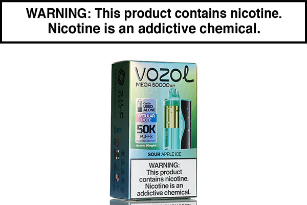 VOZOL MEGA 50K DISPOSABLE VAPE - 50,000 PUFFS Sour Apple Ice