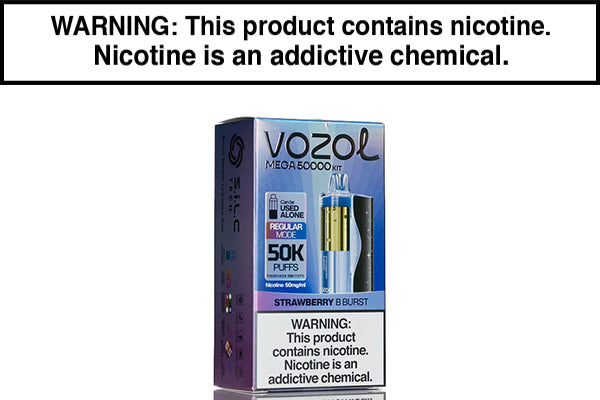 VOZOL MEGA 50K DISPOSABLE VAPE - 50,000 PUFFS Strawberry B Burst
