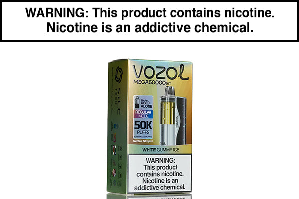 VOZOL MEGA 50K DISPOSABLE VAPE - 50,000 PUFFS White Gummy Ice