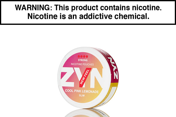 ZYN SLIM EUROPEAN NIC POUCHES Cool Pink Lemonade 11mg Strong