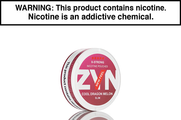 ZYN SLIM EUROPEAN NIC POUCHES Cool Dragon Melon 18mg X-Strong
