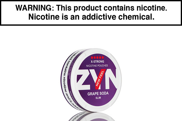 ZYN SLIM EUROPEAN NIC POUCHES Grape Soda 18mg X-Strong