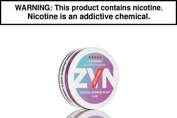 ZYN SLIM EUROPEAN NIC POUCHES Tropical Rainbow Blast 18mg X-Strong