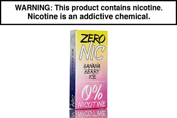 Zero Nic 6K 6000 Puffs Disposable Vape - 12mL Banana Berry Ice