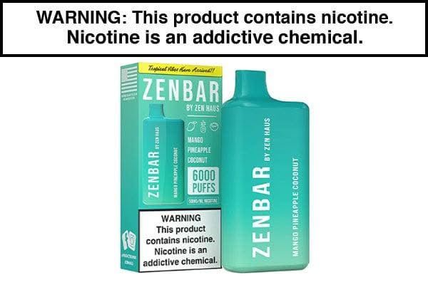 Zen Bar Disposable Vape 6000 Puffs - $9.50 Zen Bar Disposable Vape 6000 Puffs - $9.50