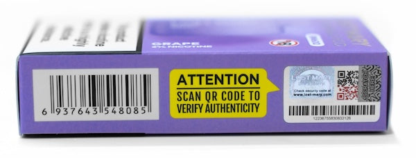 If a disposable vape has a printed expiration date, it'll probably be somewhere near the authenticity code on the box.