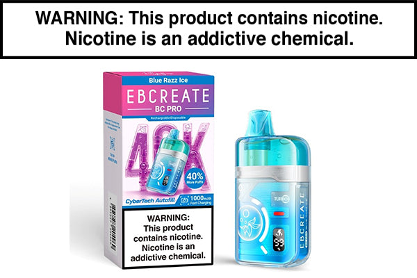 EB CREATE BC PRO DISPOSABLE VAPE - 40,000 PUFFS Blue Razz Ice
