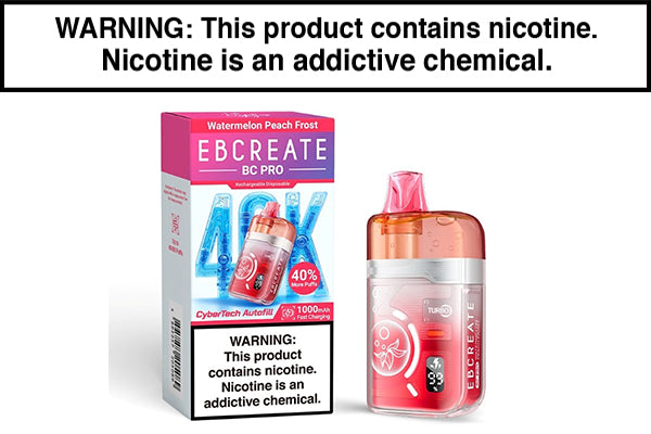 EB CREATE BC PRO DISPOSABLE VAPE - 40,000 PUFFS Watermelon Peach Frost